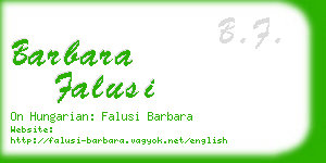 barbara falusi business card